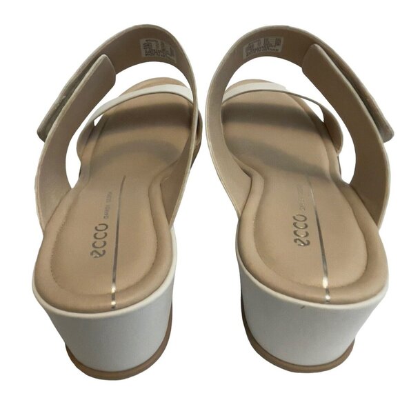 Ecco Shape 35 Wedge Sandal Wms Size 41 (US 10-10.5) Bright White Leather 250103 - Picture 4 of 10